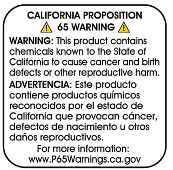 Prop 65 Warning